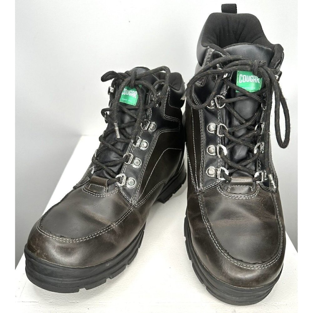 Cougar Mens Hiking Boots Zergon 2 Faux Leather Waterproof Brown Size 9 M